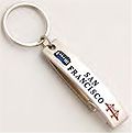 Bottle Opener Keychain from San Francisco, Chrome