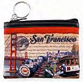 San Francisco - Postal Style Collage Small Zip Purse