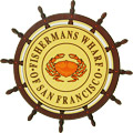 San Francisco Fishermans Wharf Wheel Fridge Magnet, 3-3/8D