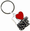 I Love San Francisco Metal Keychain with Rhinestones