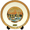 24K Gold Chokin Plate in White - San Francisco