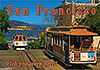 San Francisco Cable Cars and Alcatraz Postcard, 4x6