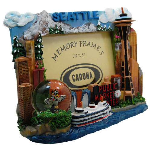 Seattle City - Picture Frame with Mini Snowglobe, photo-2