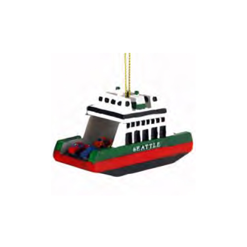 Seattle Ornament, Ferryboat with Cars