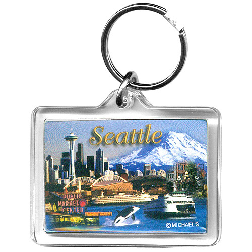 Seattle Collage Photo Acrylic Keychain