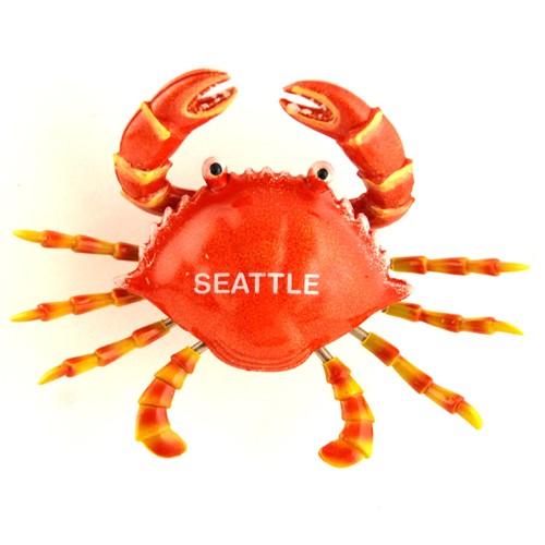 Seattle Souvenir Magnet - Wiggly Red Crab