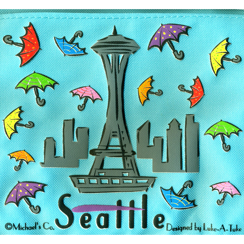 Seattle Theme Canvas Tote, 12x16, photo-1