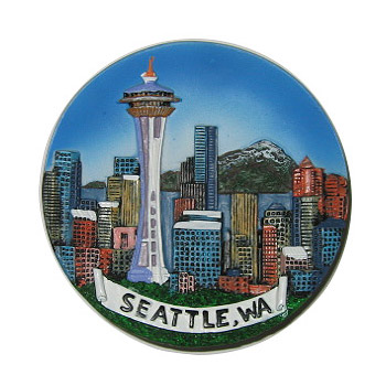Seattle Magnet - City View w/ Ocean & Moutain