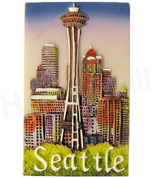Seattle Space Needle City View - Fridge Magnet