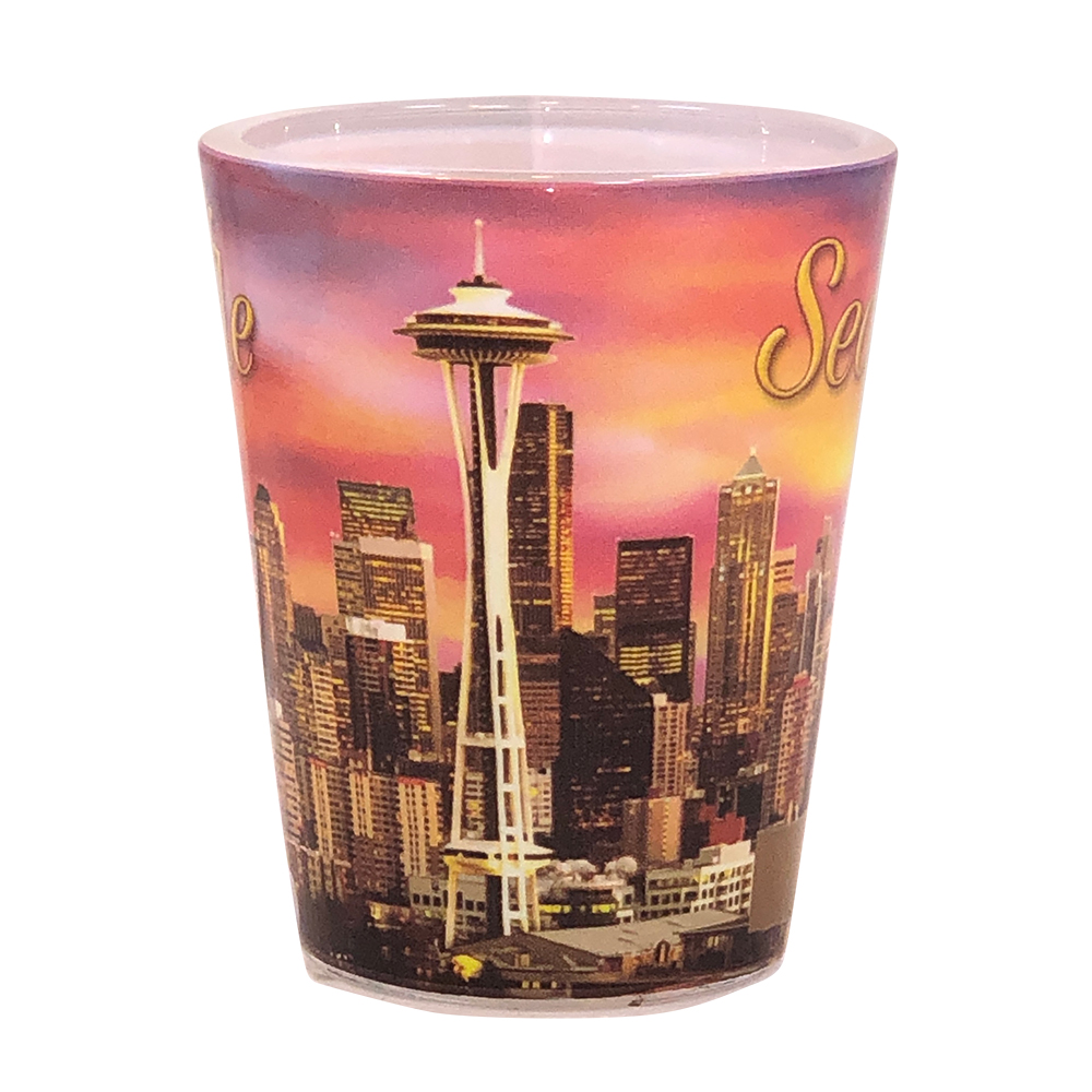 Seattle Sunset Photo Shot Glass