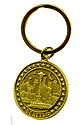 Seattle Brass Round Keychain