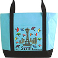 Seattle Theme Canvas Tote, 12x16