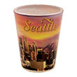 Seattle Sunset Photo Shot Glass