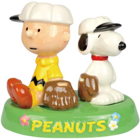Charlie & Snoopy Baseball in a Tray, S&P Shakers