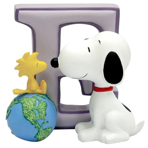 Snoopy Figurine - Letter E