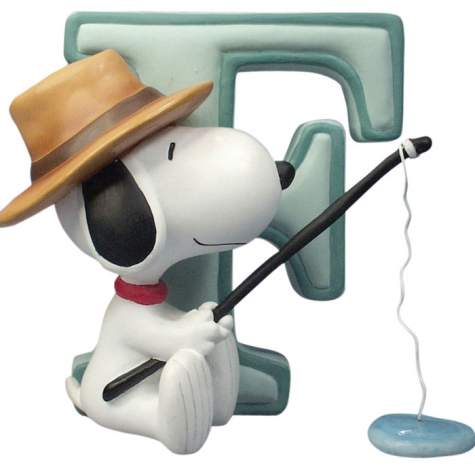 Snoopy Figurine - Letter F