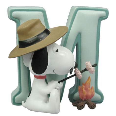 Snoopy Figurine - Letter M, 2.75H