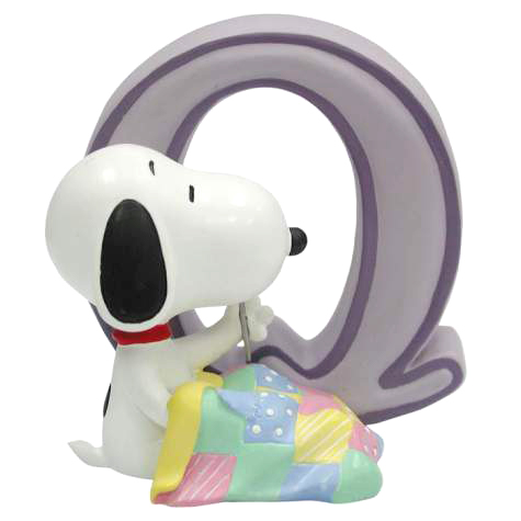 Snoopy Figurine - Letter Q