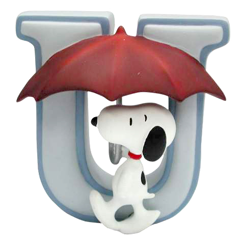 Snoopy Figurine - Letter U