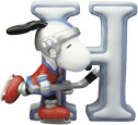 Snoopy Figurine - Letter H