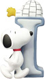 Snoopy Figurine - Letter I