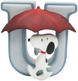 Snoopy Figurine - Letter U