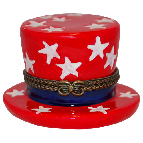 Uncle Sams Hat Trinket Box - 2.25D