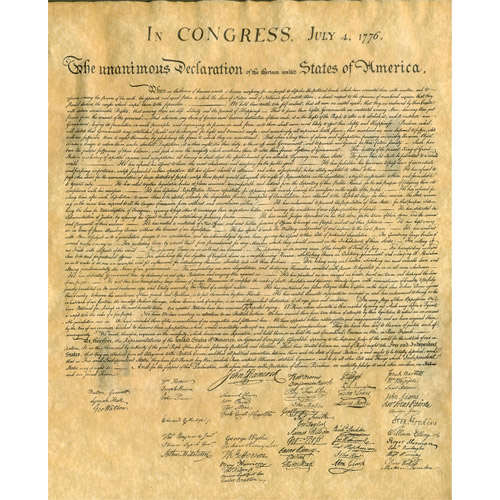 Declaration of Independence Scroll