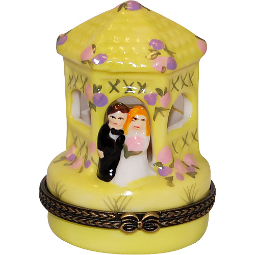 Gazebo Wedding Porcelain Trinket Box