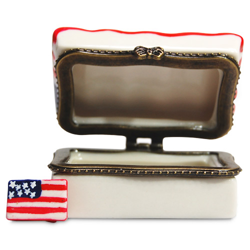 American Flag - Porcelain Trinket Box, photo-2