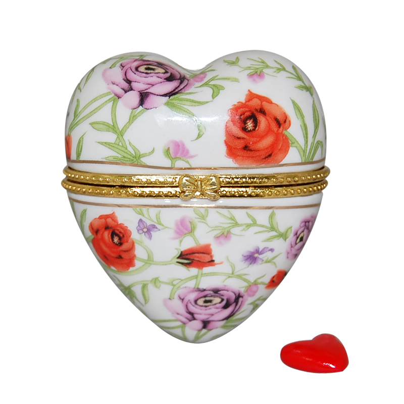 Floral Heart Trinket Box