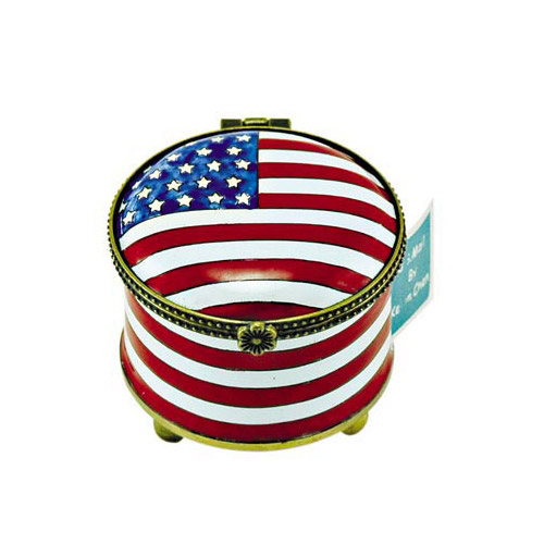 American Flag - Enamel Stamp Holder