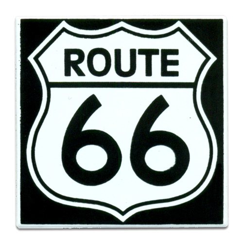 Route 66 Porcelain on Steel Magnet