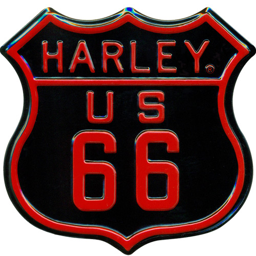 Harley-Davidson Route 66 Embossed Tin Magnet