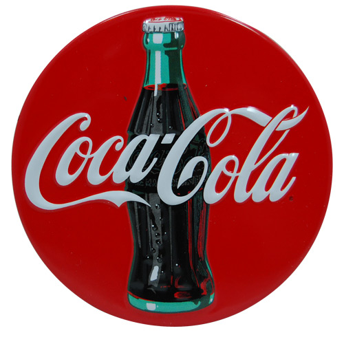 Coke Disc Embossed Tin Magnet