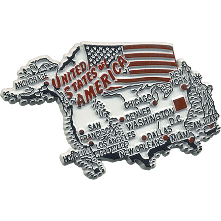 USA Country Map Magnet