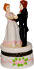 Dancing Bride and Groom - Porcelain Trinket Box