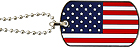 American Flag Dog Tag Necklace