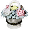 Flower Bouquet Basket - Porcelain Trinket Box