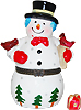 Snowman with Birds Trinket Box, 3.75H