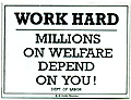 Work Hard Fridge Magnet, 2-1/4L