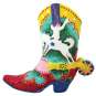 Star Spur Cowboy Boot Figurine - Green, 4.5H