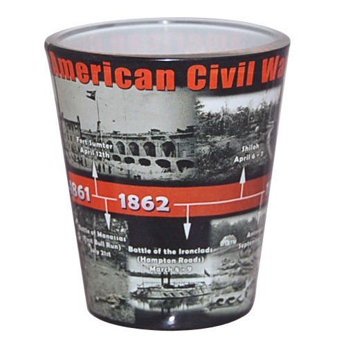 US Civil War Timeline Shot Glass, photo-1