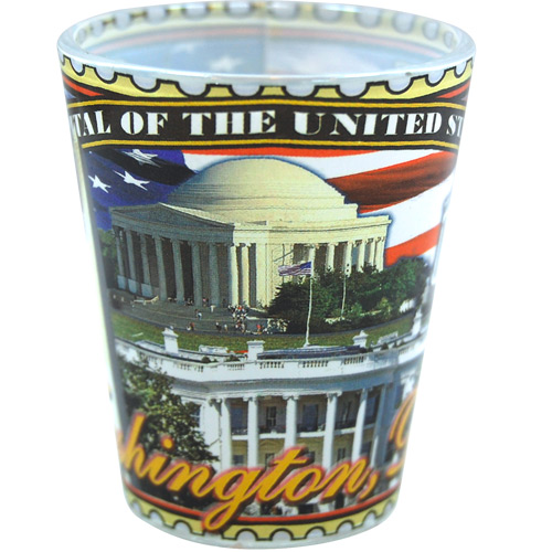 Washington, D.C. Postal Stamp Shot Glass