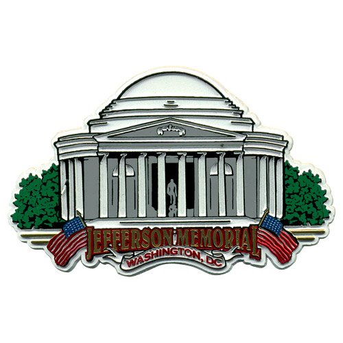 Jefferson Memorial Large Souvenir Rubber Magnet