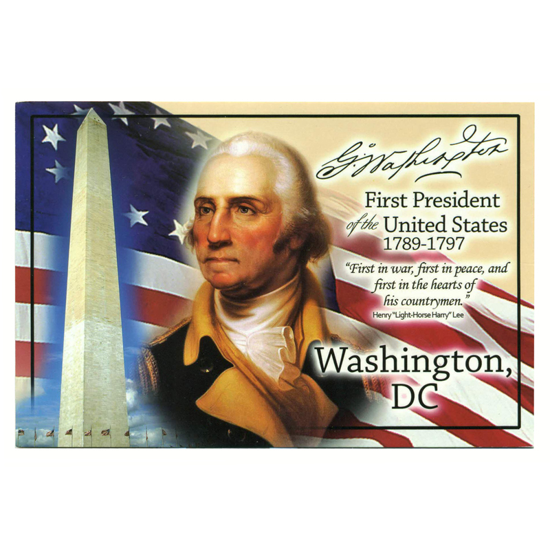 George Washington Postcard, 4x6