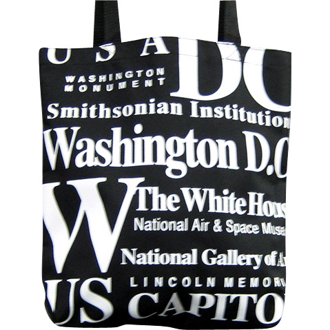 Washington, D.C. Souvenir Letter Canvas Tote Bag, 14.5L