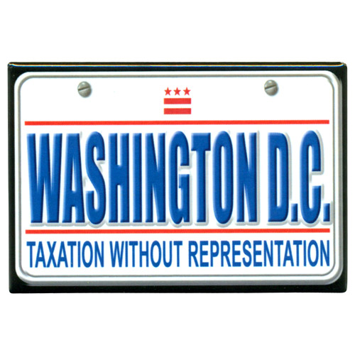 Washington, D.C. Mini License Plate, Fridge Magnet, 3-1/8L
