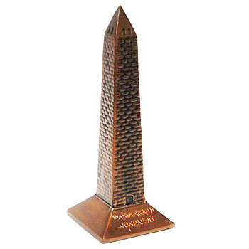 Washington Monument Miniature, Copper, 5-3/4H