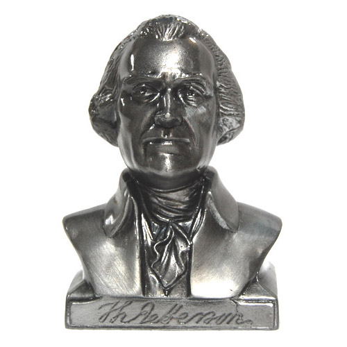 Thomas Jefferson Bust, Pewter, 5-1/4H